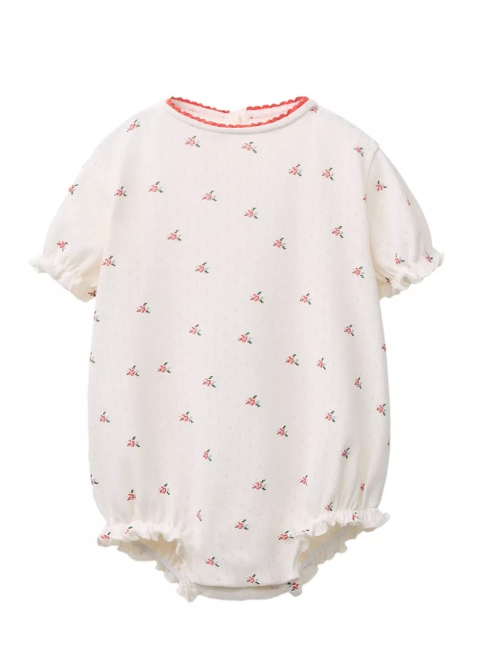 Pointelle floral bodysuit